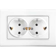 Viko By  Panasonic Rollina/linnera Ikili Topraklı Priz Beyaz