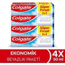 Colgate Gelişmiş Beyazlık Diş Macunu 50 ml x 4 Adet