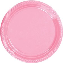Samur Pembe Plastik Tabak 22 cm 25LI