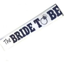 Event Party Store Bride To Be Kuşak Beyaz Siyah 150CM