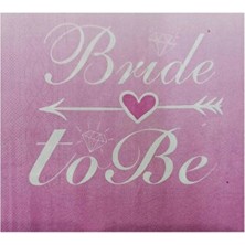 Event Party Store Bride To Be Beyaz Pembe Peçete 16'lı