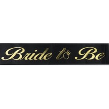 Event Party Store Bride To Be Siyah Gold Kuşak 150 cm