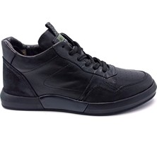 Marcomen Siyah Deri Erkek Casual Ayakkabı