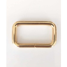 Angel Çanta Aksesuar Dikdörtgen Halka 4 cm Light Gold