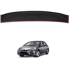 OMSA Honda Civic FD6 Cam Üstü Spoiler Piano Black İnce Model 2006-2012 Arası