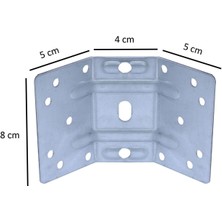 Nzb Masa Mobilya Köşe Bağlantı Birleştirme Sacı Çinko 5'li