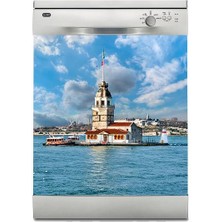 Sticker Art Bulaşık Makinesi Sticker Kaplama Beyaz Eşya Kaplama Kız Kulesi