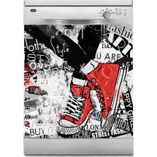 Sticker Art Bulaşık Makinesi Sticker Kaplama Beyaz Eşya Kaplama Paris Fashion