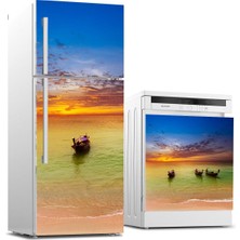 Sticker Art Buzdolabı ve Bulaşık Makinası Beyaz Eşya Sticker Kaplama Tayland Doğa