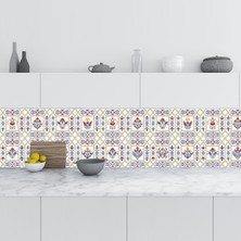 Sticker Art Mutfak Tezgah Arası Folyo Fayans Kaplama Folyosu Osmanlı Motif 60 x 100  cm