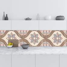 Sticker Art Mutfak Tezgah Arası Folyo Fayans Kaplama Folyosu Rustik Design 60 x 100  cm