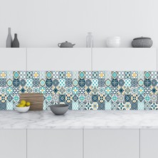 Sticker Art Mutfak Tezgah Arası Folyo Fayans Kaplama Folyosu Lizbon Geometrik Karo 60 x 200  cm