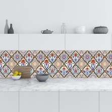 Sticker Art Mutfak Tezgah Arası Folyo Fayans Kaplama Folyosu Türk Osmanlı Motif 1 60 x 400  cm