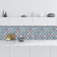 Sticker Art Mutfak Tezgah Arası Folyo Fayans Kaplama Folyosu Dörtgen Fas Desen 60 x 200  cm