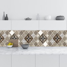 Sticker Art Mutfak Tezgah Arası Folyo Fayans Kaplama Folyosu Hasır 60 x 200  cm