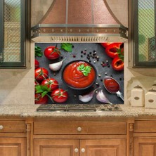 Sticker Art Mutfak Duvar Tezgah Arası Ocak Arkası Sticker Kaplama Ketçap Sos