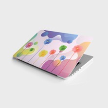 Sticker Art Laptop Sticker Bilgisayar Notebook Pc Kaplama Etiketi 3D Renkli Çiçekler