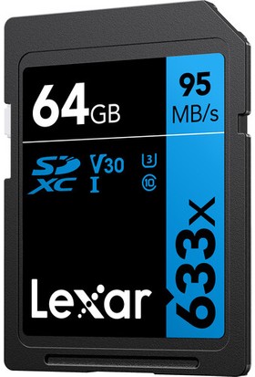 Lexar 64 GB 633X U3 V30 4K UHD Sd Hafıza Kartı