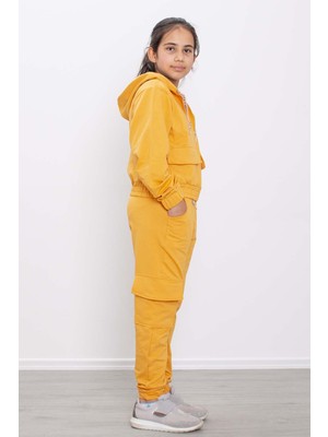 Cansın Mini Kız Çocuk Choose Love Detay Cepli Kapşonlu Takım 9-12 Yaş 13298