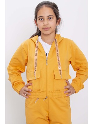 Cansın Mini Kız Çocuk Choose Love Detay Cepli Kapşonlu Takım 9-12 Yaş 13298