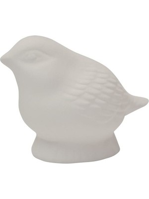 Refsan Boyanabilir Serçe Seramik Bisküvi Boyanabilir Obje Beyaz