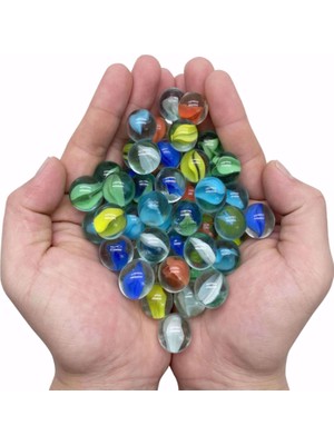 RENKLİ CAM MİSKET BİLYE EĞİTİCİ OYUNCAK 80 ADET