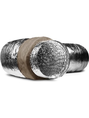 Afs 229MM 10MT Afs Tam Esnek Flexible Isı Izolasyonlu Alüminyum Hava Kanalı Şofben Davlumbaz Borusu 10 Metre Yerli Üretim Agmair
