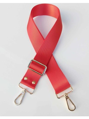 Angel Çanta Aksesuar 120X4 cm Polyester Kolon Çanta Sapı Nar Çiçeği Gold Metal