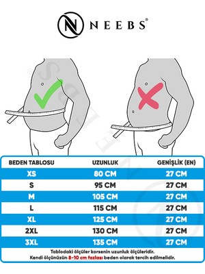 Neebs Termal Korse Ekstra Geniş Termal Kemer Bel Korsesi