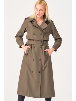 Dewberry Z6674 Kadın Trençkot-Haki