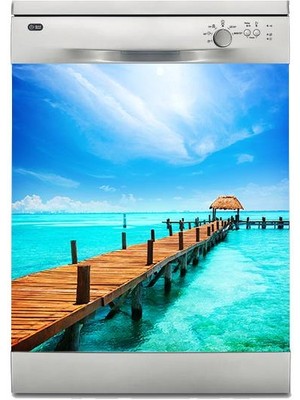Sticker Art Bulaşık Makinesi Sticker Kaplama Beyaz Eşya Kaplama Hawai