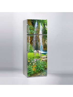 Sticker Art Buzdolabı Sticker Kaplama Dolap Kaplama Etiketi Şelale At