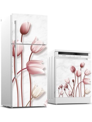 Sticker Art Buzdolabı ve Bulaşık Makinası Beyaz Eşya Sticker Kaplama 3D Dallar