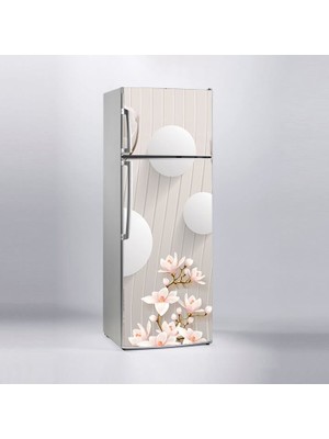 Sticker Art Buzdolabı Sticker Kaplama Dolap Kaplama Etiketi 3D Çiçek