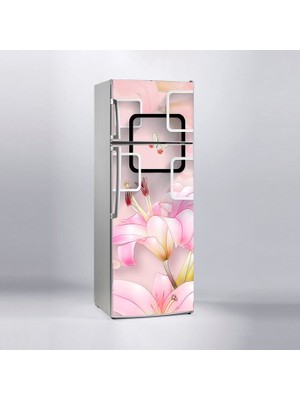 Sticker Art Buzdolabı Sticker Kaplama Dolap Kaplama Etiketi Zambak