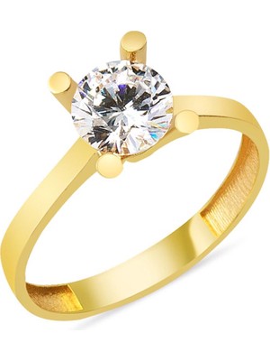 Bilezikci Sevgiliye Armağan Tektaş Altın Yüzük