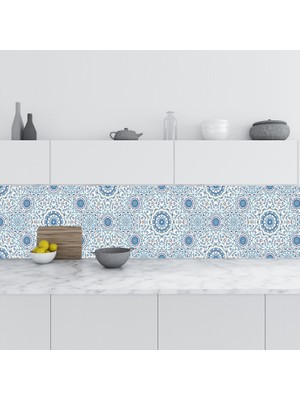 Sticker Art Mutfak Tezgah Arası Folyo Fayans Kaplama Folyosu Suluboya Arabic Design 60 x 500  cm