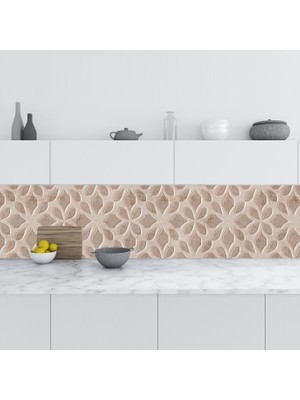 Sticker Art Mutfak Tezgah Arası Folyo Fayans Kaplama Folyosu Seramik Design 60 x 200  cm