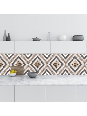 Sticker Art Mutfak Tezgah Arası Folyo Fayans Kaplama Folyosu Seramik Karo 60 x 400  cm