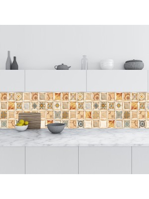 Sticker Art Mutfak Tezgah Arası Folyo Fayans Kaplama Folyosu Seramik Modern Design 60 x 100  cm