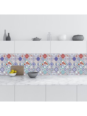 Sticker Art Mutfak Tezgah Arası Folyo Fayans Kaplama Folyosu Türk Karo 60 x 100  cm