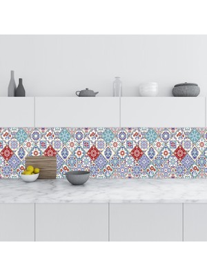 Sticker Art Mutfak Tezgah Arası Folyo Fayans Kaplama Folyosu Türk Seramik Karo 60 x 200  cm