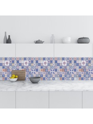 Sticker Art Mutfak Tezgah Arası Folyo Fayans Kaplama Folyosu Ispanyol Seramik Desen 60 x 300  cm