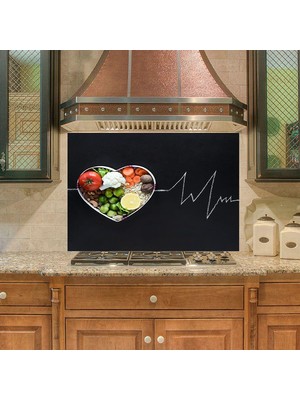 Sticker Art Mutfak Duvar Tezgah Arası Ocak Arkası Sticker Kaplama Sağlıklı Yaşam