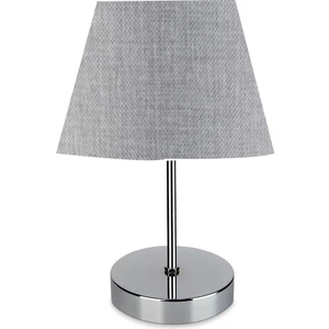 Nura Krom Abajur Gri Ahşap Ayak ile Salon Dekorasyonu için Şık Aydınlatma