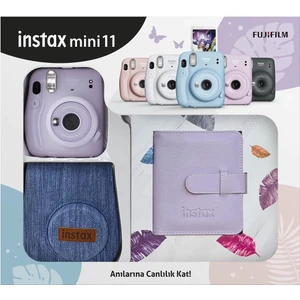 Instax Mini 11 Jean Çantalı Lila Kit