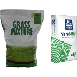 M.K.  Yayla Tohumculuk 6'lı Karışım Çim Tohumu - 5 kg + Çim Gübresi - 5 kg