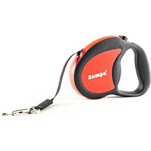 Galera Şerit Otomatik Köpek Gezdirme Tasması, 5m, L  Red-Black