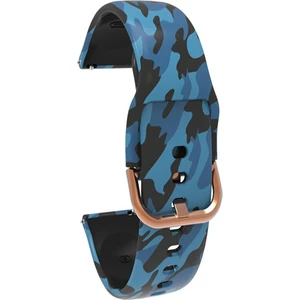 Honor Watch Gs Pro Için Desenli Silikon Kordon Mavi Kamuflaj