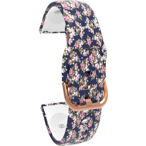 Honor Watch Gs Pro Için Desenli Silikon Kordon Mor Çiçek